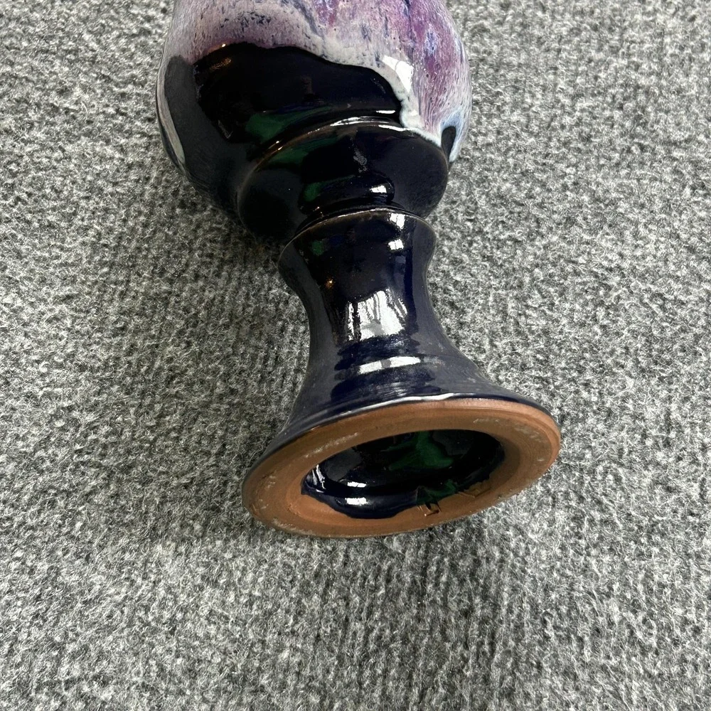 Vintage Stoneware Wench Renaissance 1997 Purple Goblet Chalice Cup‎ Minnesota